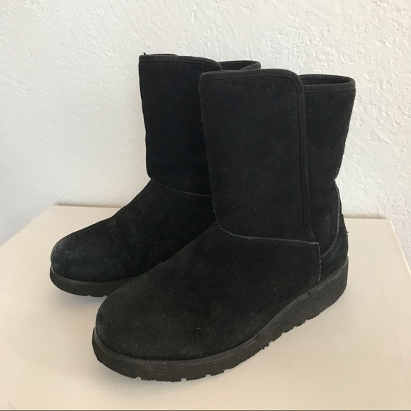 Skechers Women's Black Leather Suede Mid Calf Boot - Picture 5 of 11